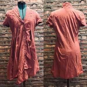PRAIRIE UNDERGROUND Button Up Dress Dusty Rose M